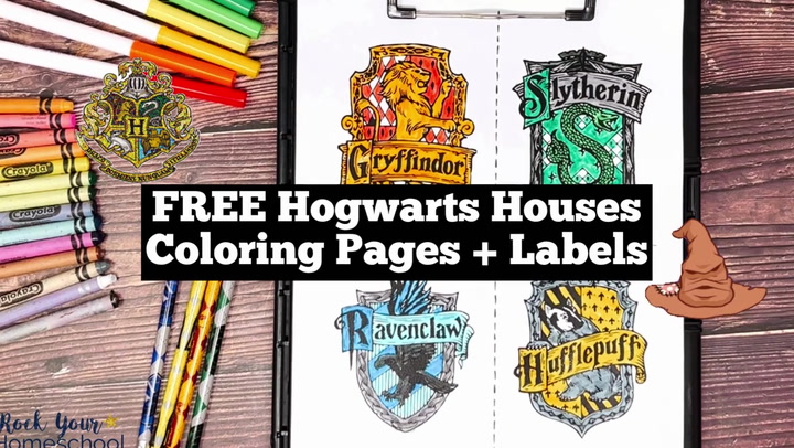 Harry potter houses coloring pages for magical fun free