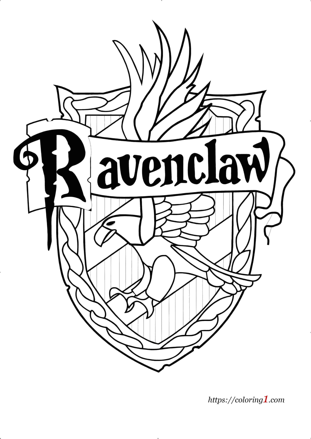 Harry potter ravenclaw coloring pages