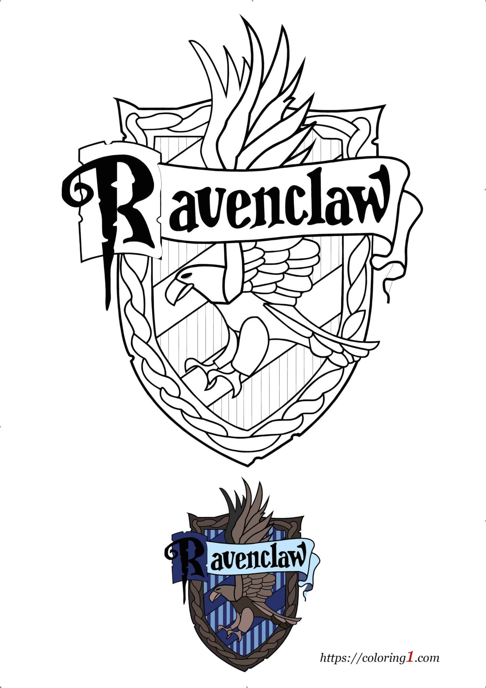 Harry potter ravenclaw coloring pages