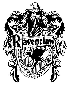 Harry potter ravenclaw crest coloring sheet by artwithmissko tpt