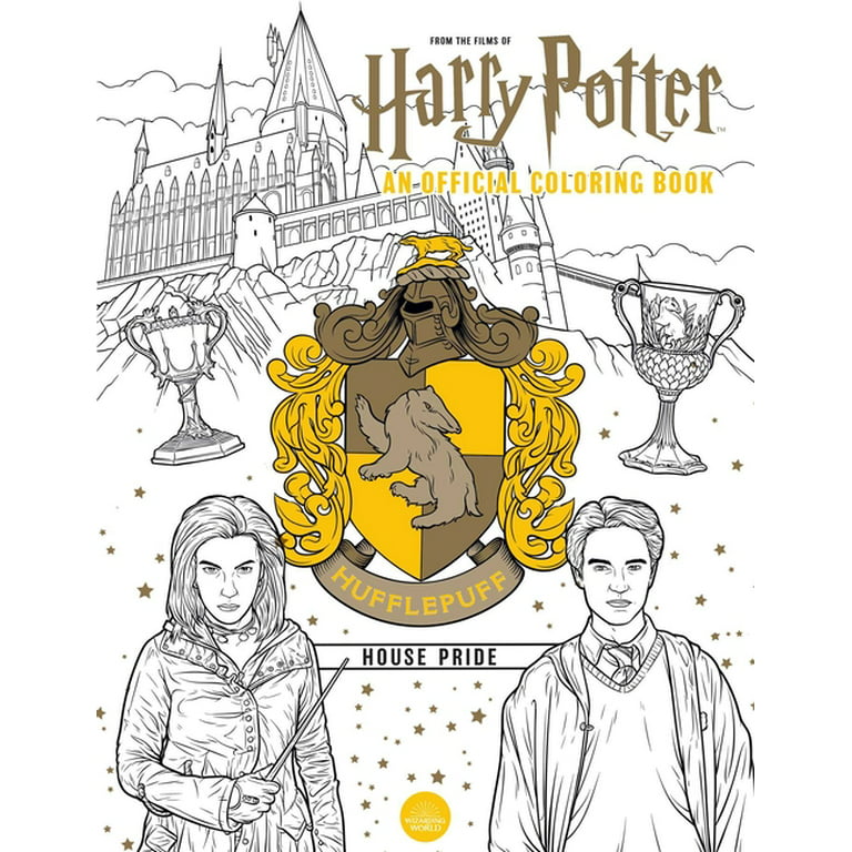 Harry potter harry potter hufflepuff house pride the official coloring book gifts books for harry potter fans adult coloring books paperback