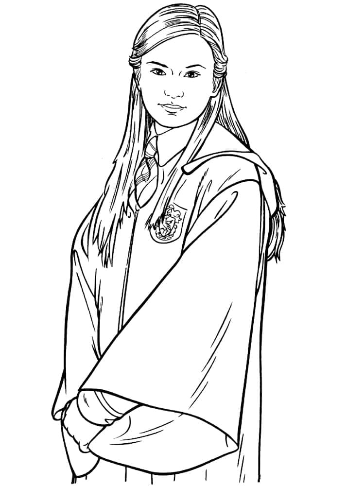 Coloring pages harry potter a girl from the faculty of ravenclaw print free