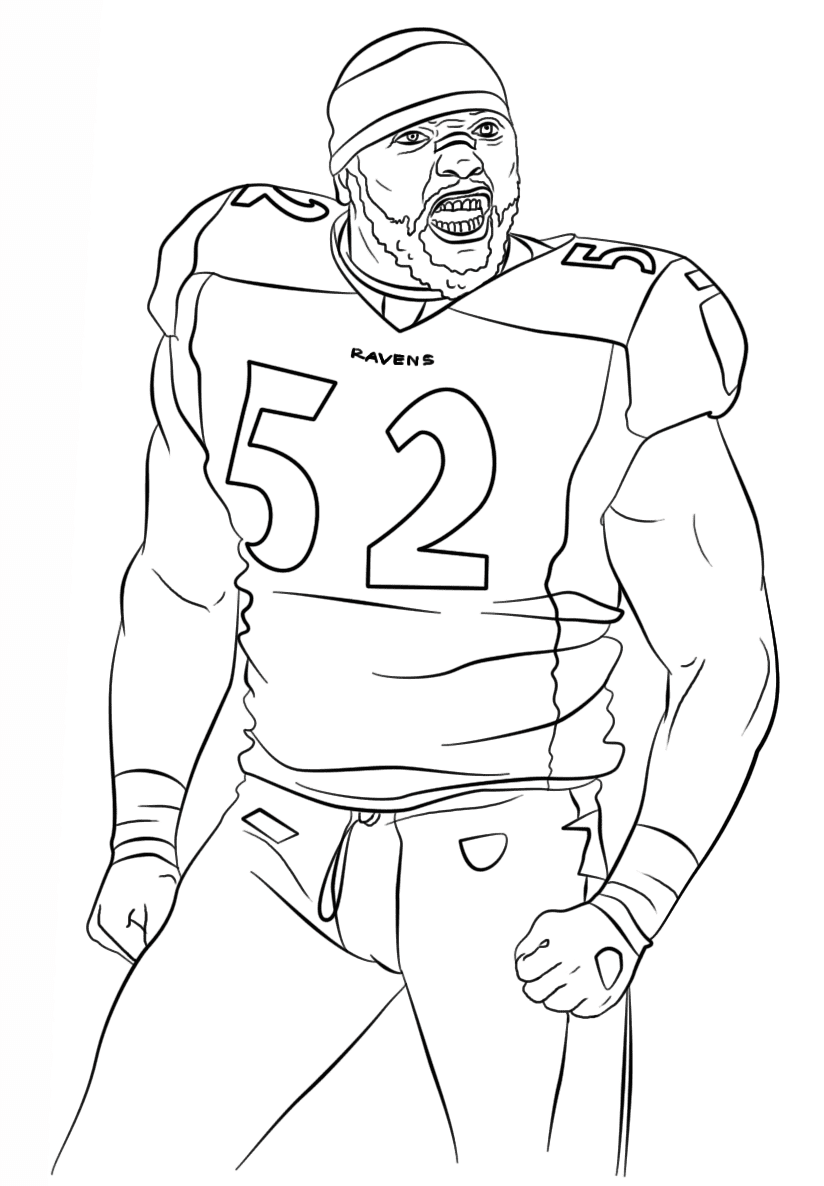 Football player coloring pages printable for free download