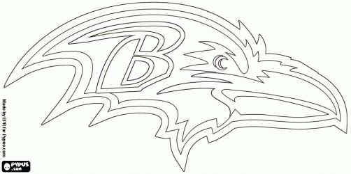 Baltimore ravens logo american football team in the north division afc baltimore maryland coloring page foâ baltimore ravens logo baltimore ravens raven logo