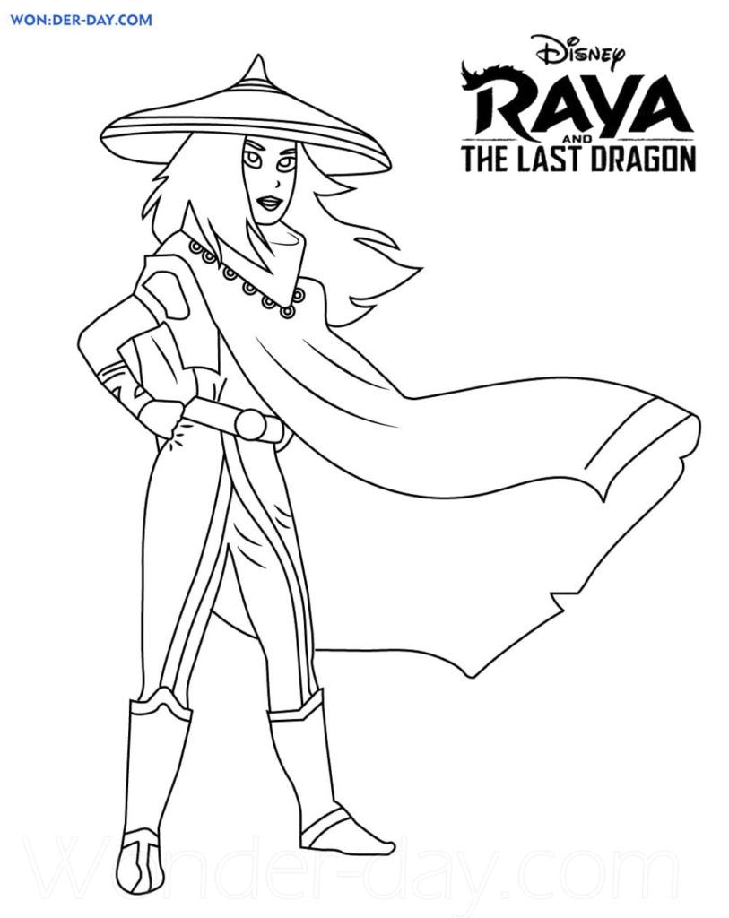 Raya and the last dragon coloring pages