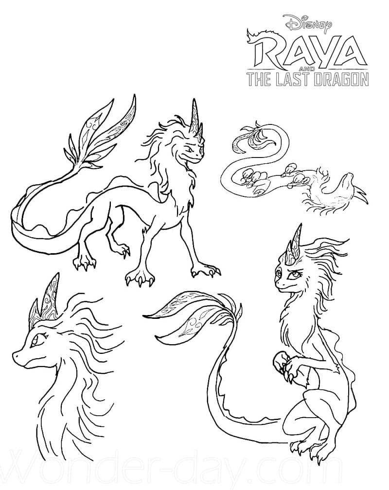 Dragon sisu coloring page