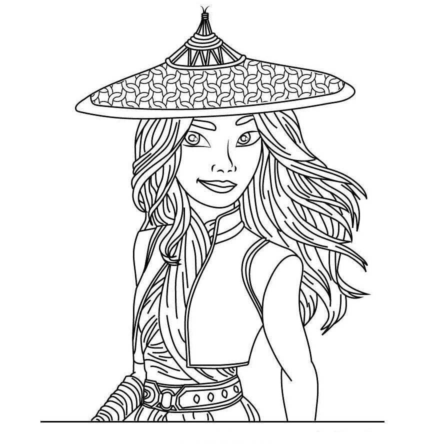 Raya and the last dragon coloring pages printable for free download