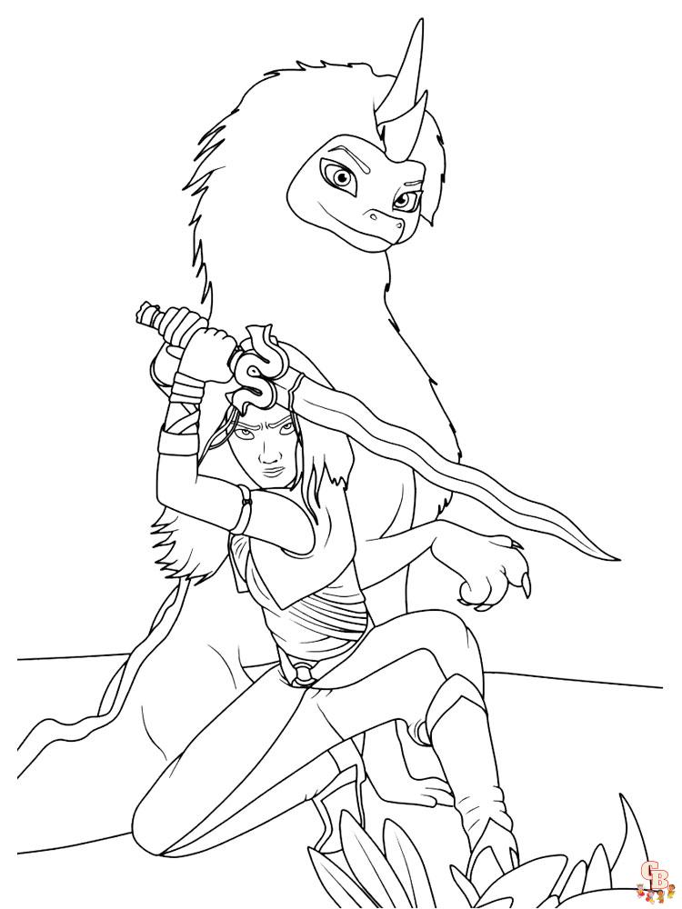 Free raya and last dragon coloring pages printable