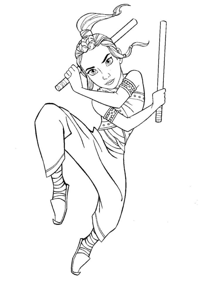 Raya coloring pages