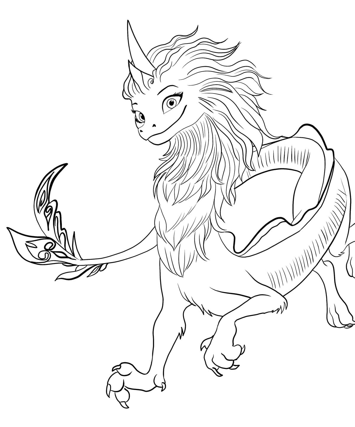 Raya and the last dragon coloring pages