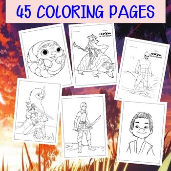 Printable coloring pages of raya and the last dragon adventure for kids