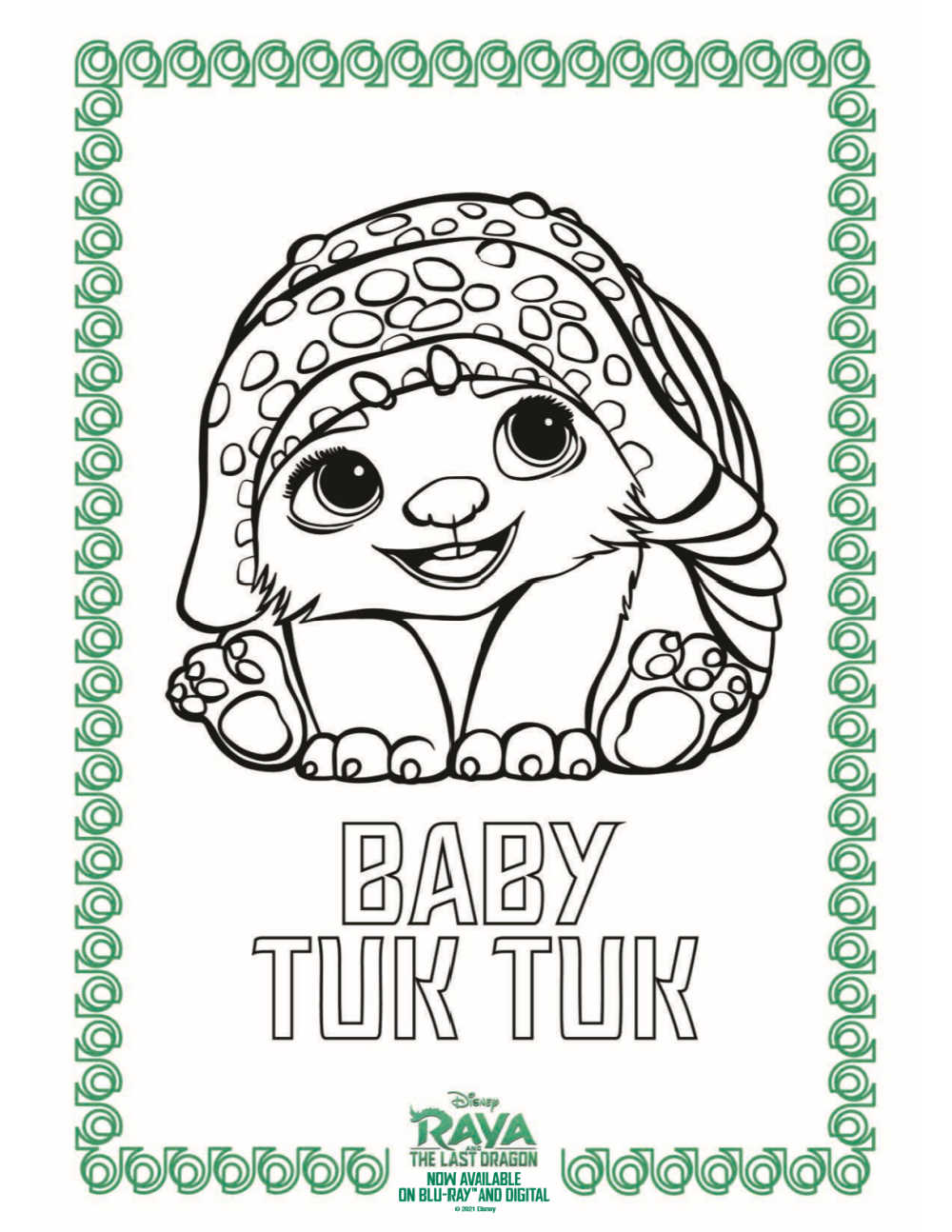 Disney baby tuk tuk coloring page