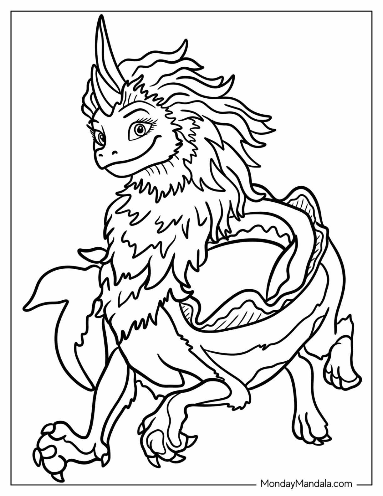 Raya the last dragon coloring pages free pdfs