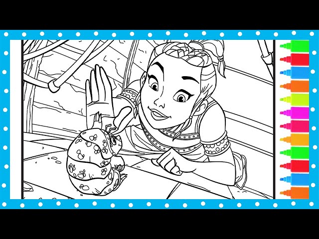 Coloring raya and the last dragon coloring book pages