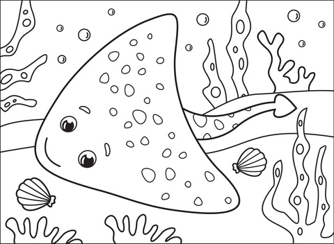 Dibujo de mantarraya para colorear dibujos para colorear imprimir gratis