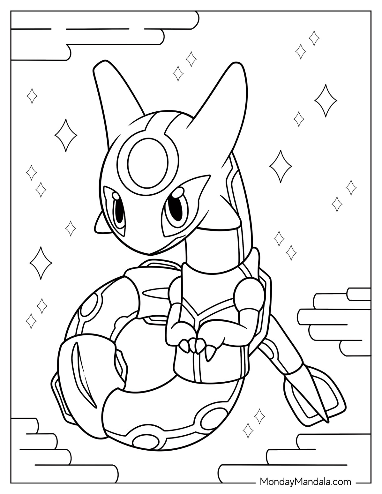 Rayquaza coloring pages free pdf printables