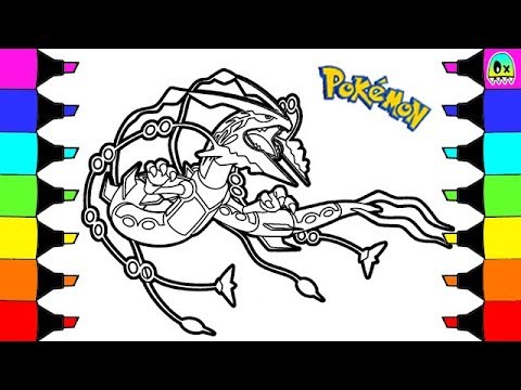 Pokeon coloring pages ega rayquaza colouring book fun for kids