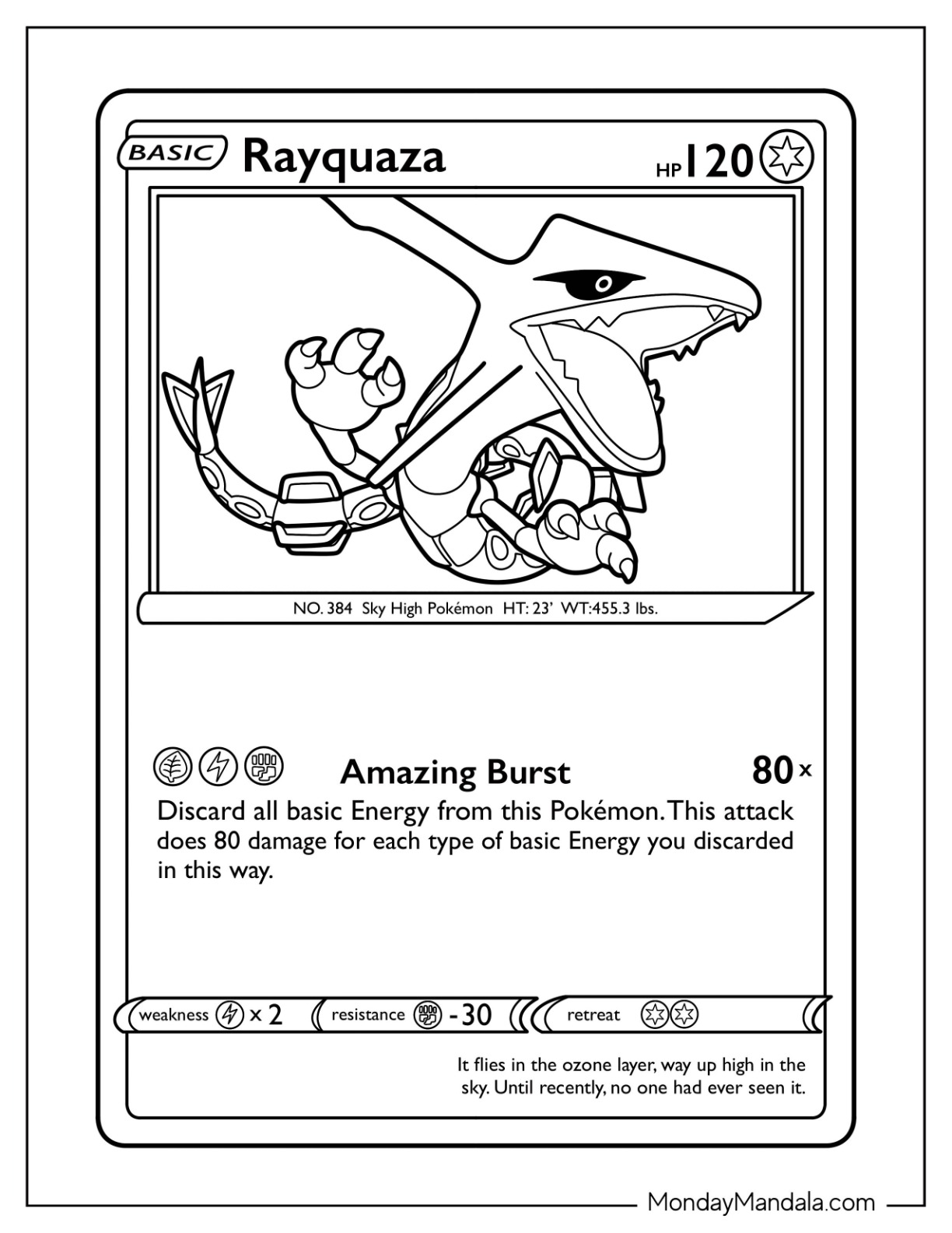 Rayquaza coloring pages free pdf printables