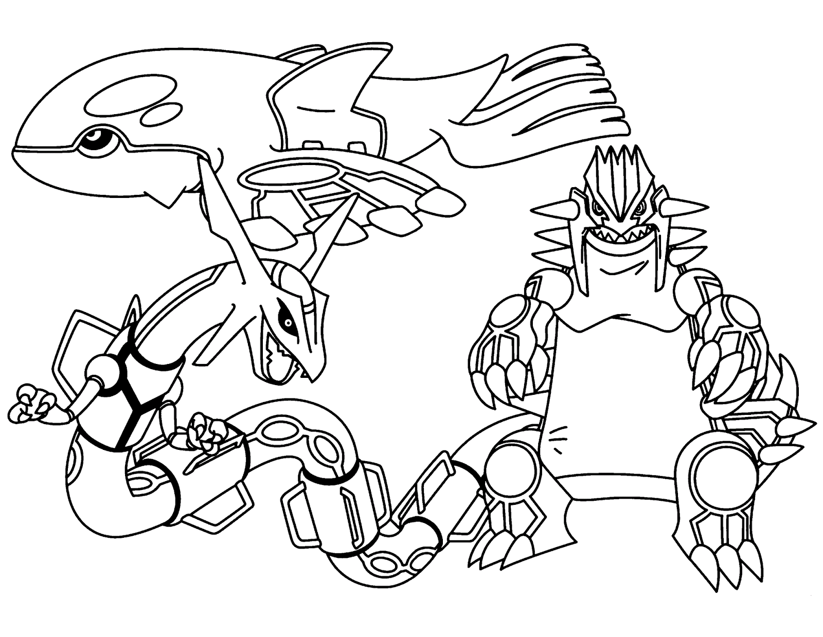 Rayquaza coloring page