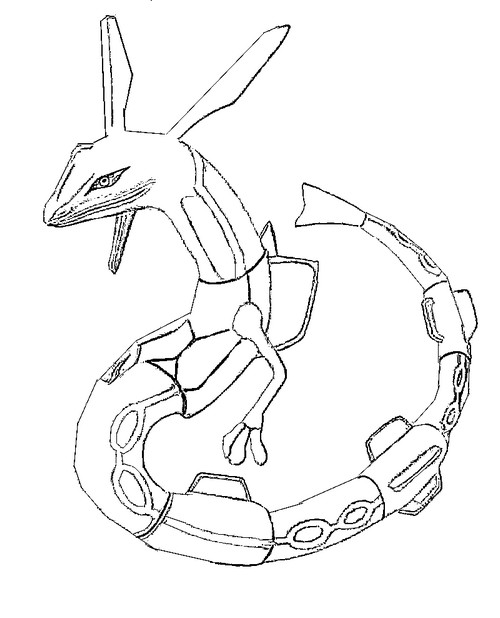 Rayquaza coloring page