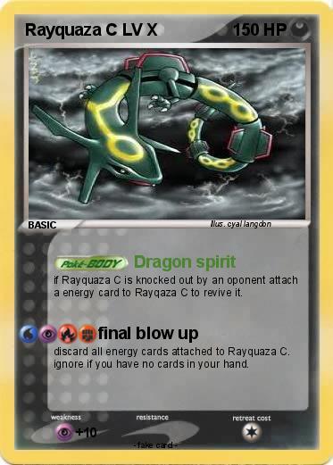 Pokemon rayquaza c lv x