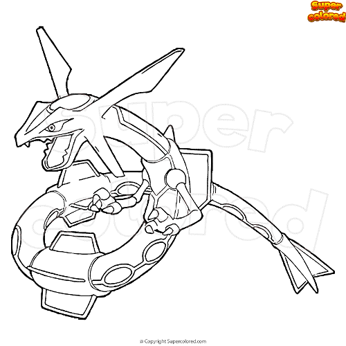 Coloring page pokemon rayquaza