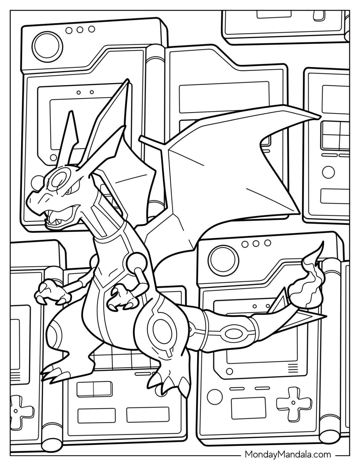 Rayquaza coloring pages free pdf printables