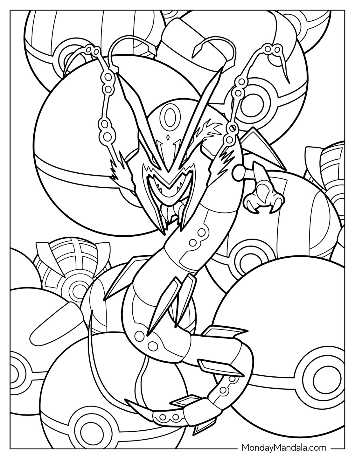 Rayquaza coloring pages free pdf printables