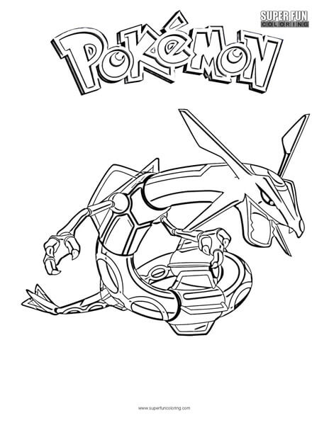 Rayquaza pokemon coloring page