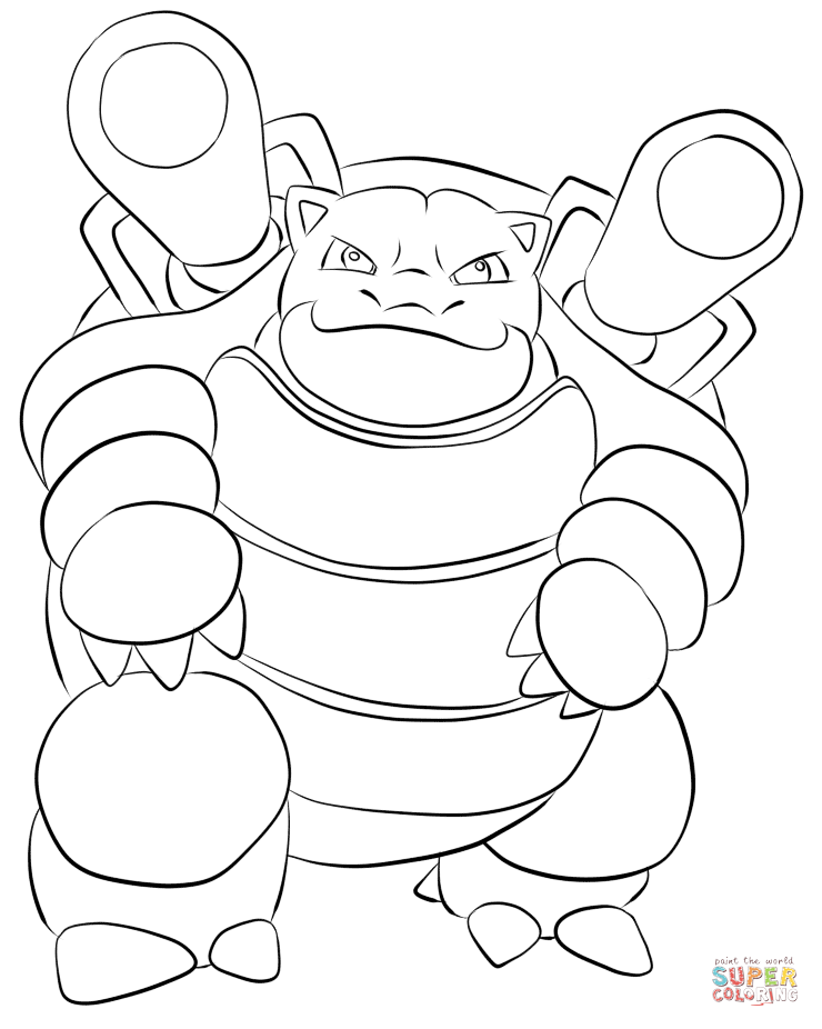 Blastoise coloring page free printable coloring pages