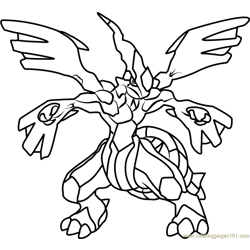 Zekrom pokemon coloring page for kids