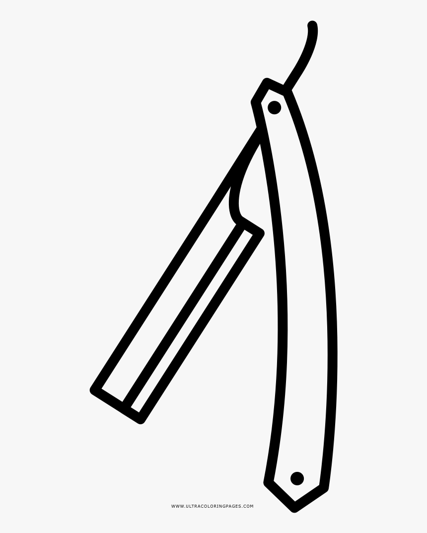 Straight razor coloring page hd png download transparent png image