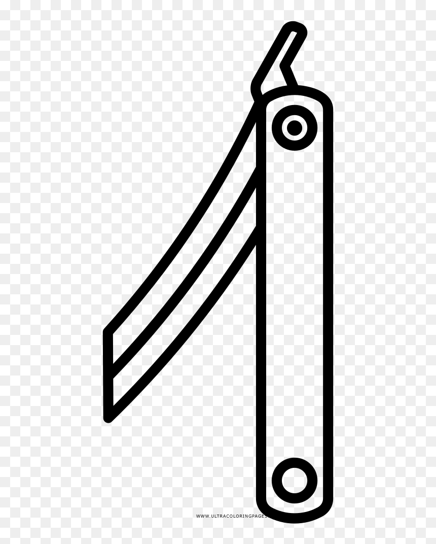 Straight razor blade coloring page hd png download