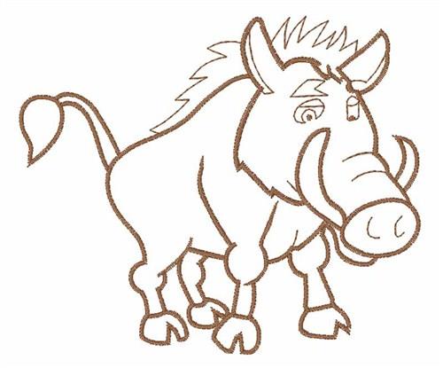 Razorback hog embroidery design