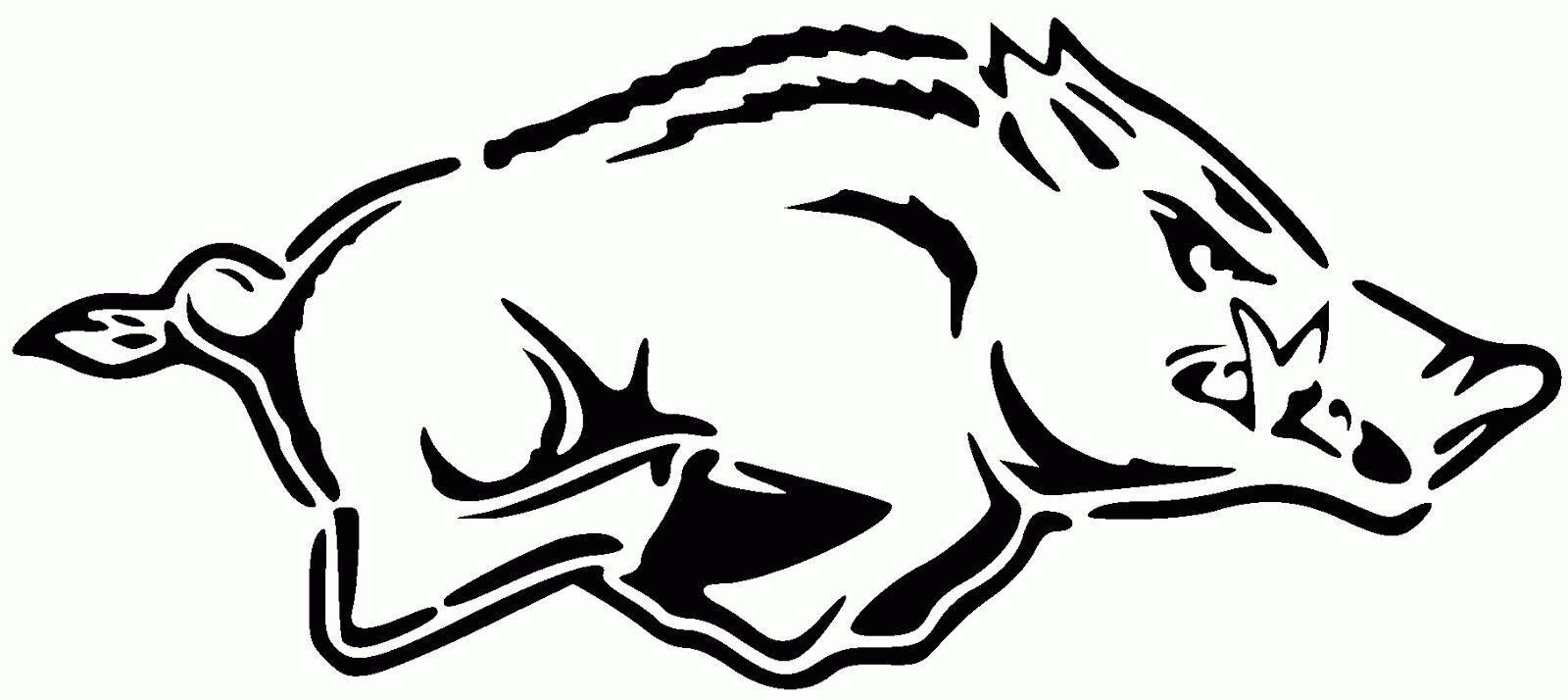 University of arkansas razorbacks logo stencil