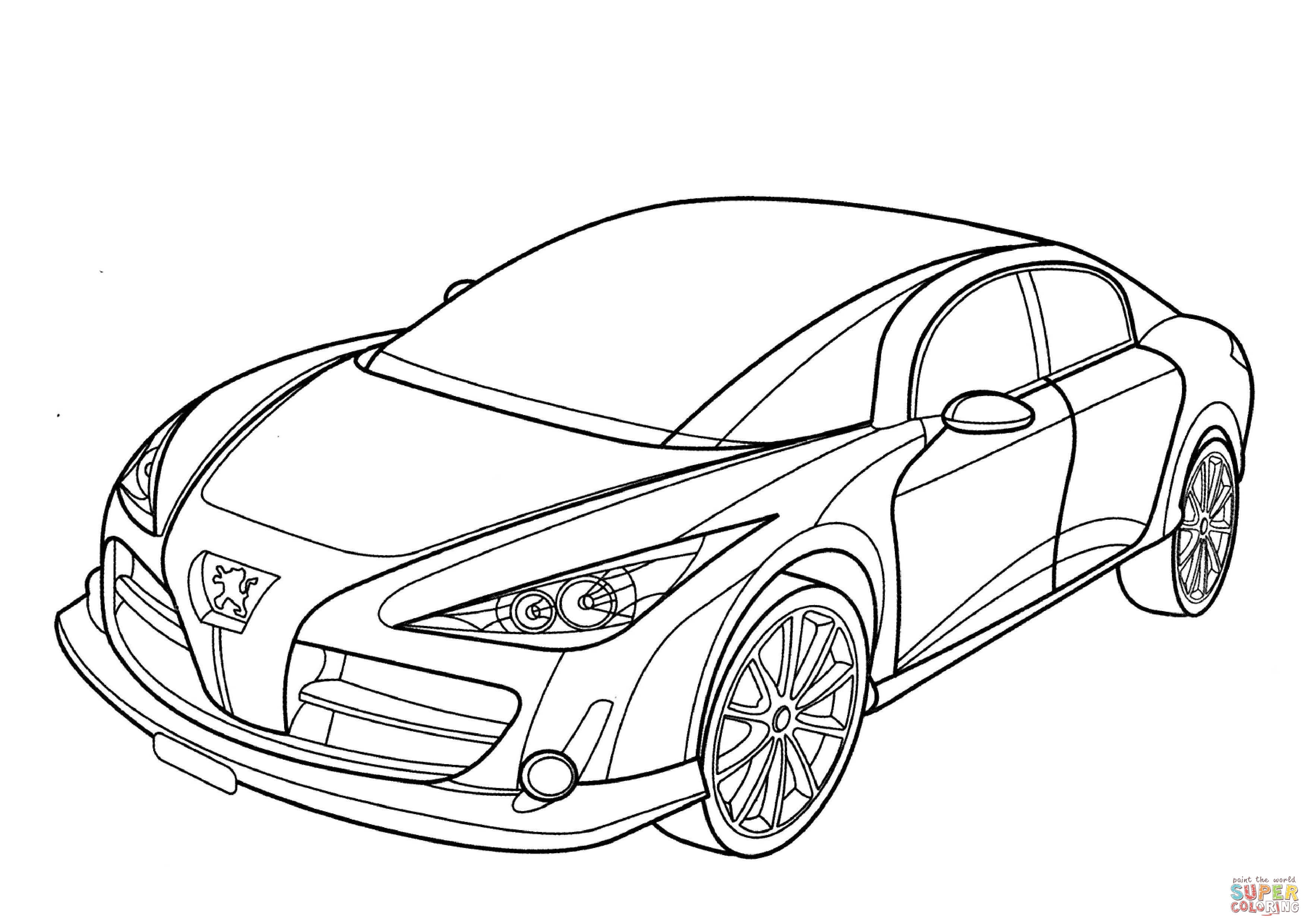 Peugeot rc coloring page free printable coloring pages