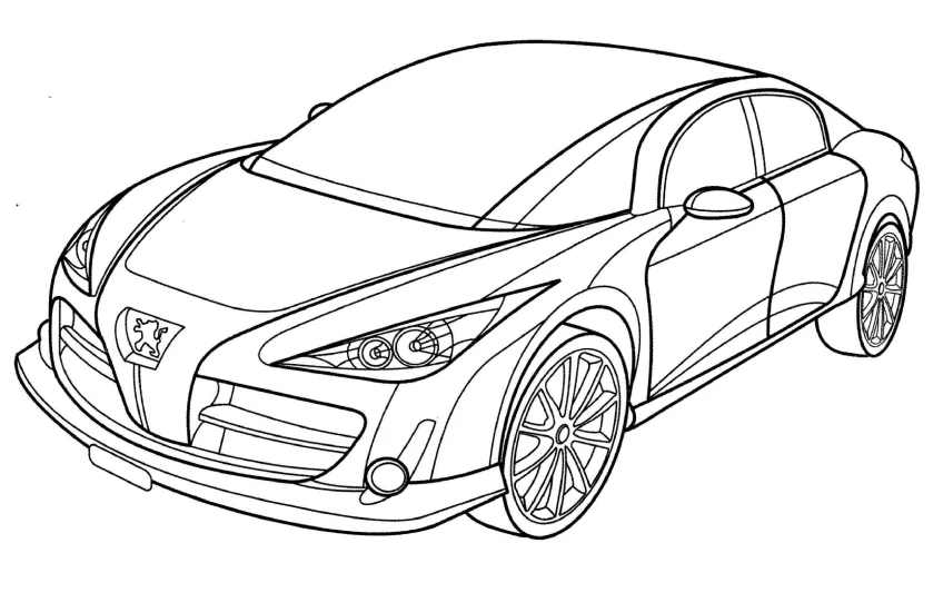 Peugeot rc coloring page