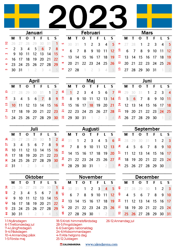 Kalender pdf svensk kalender