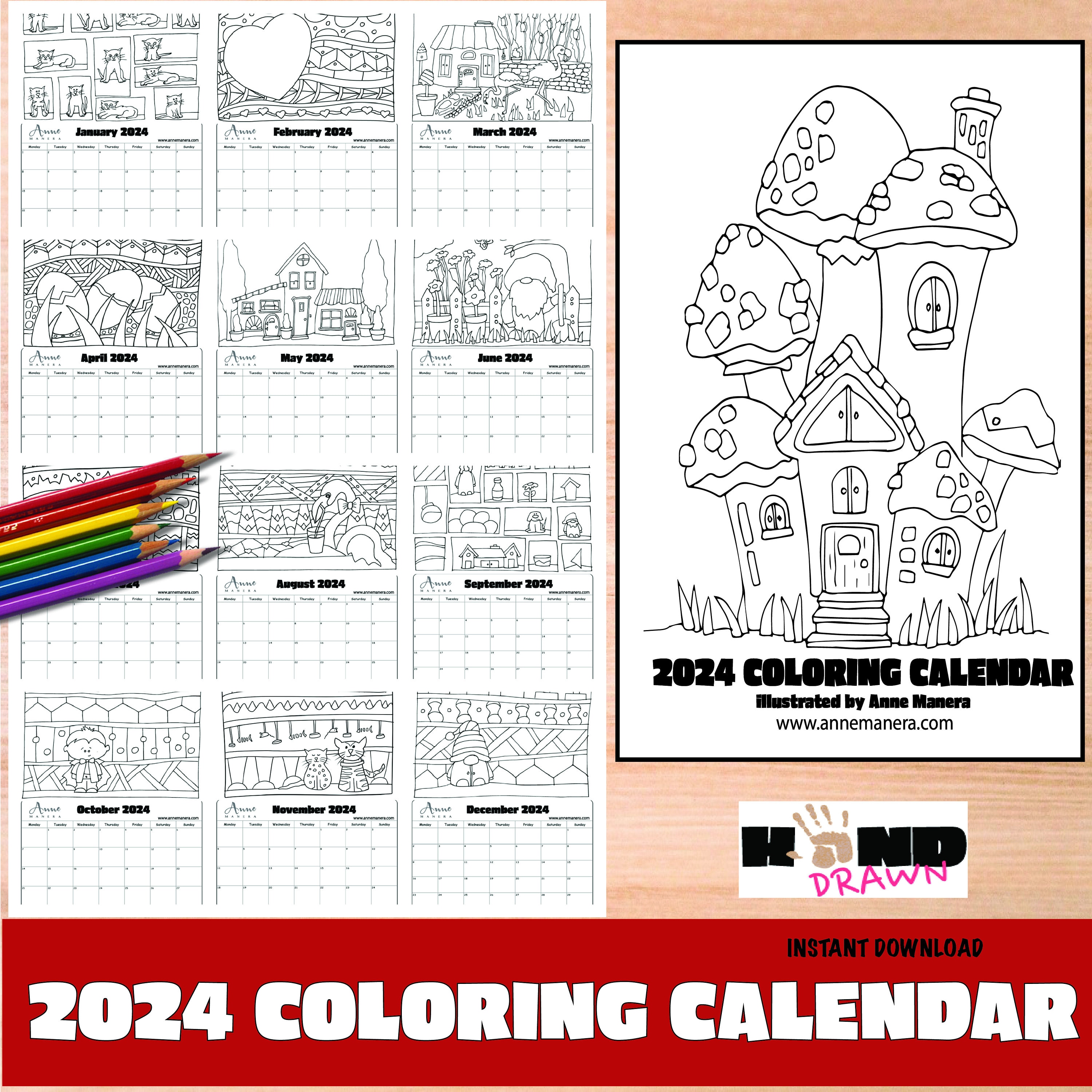 Coloring calendar