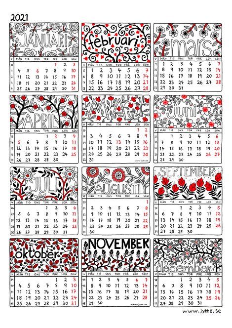 A vãggalmanacka year at a glance calendar jytte hviid