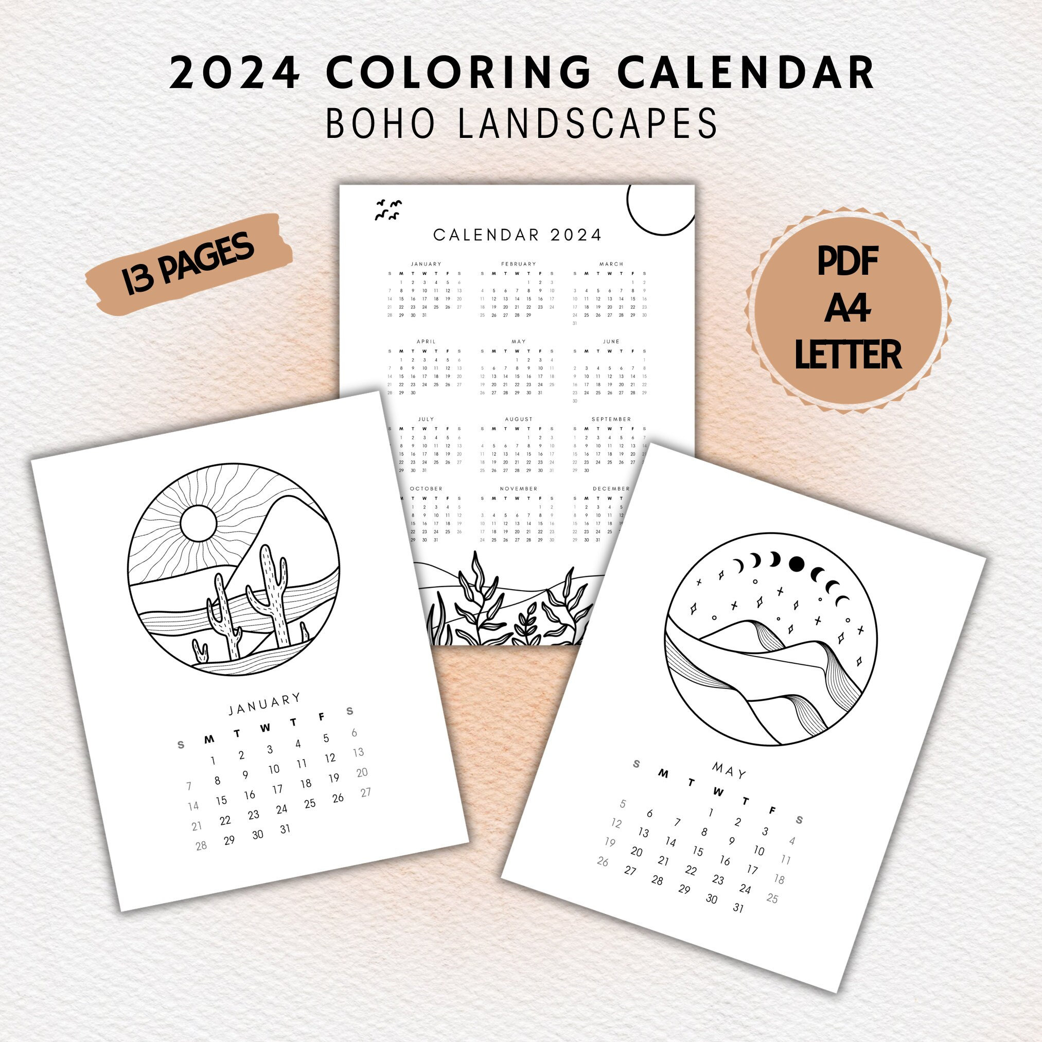 Coloring calendar