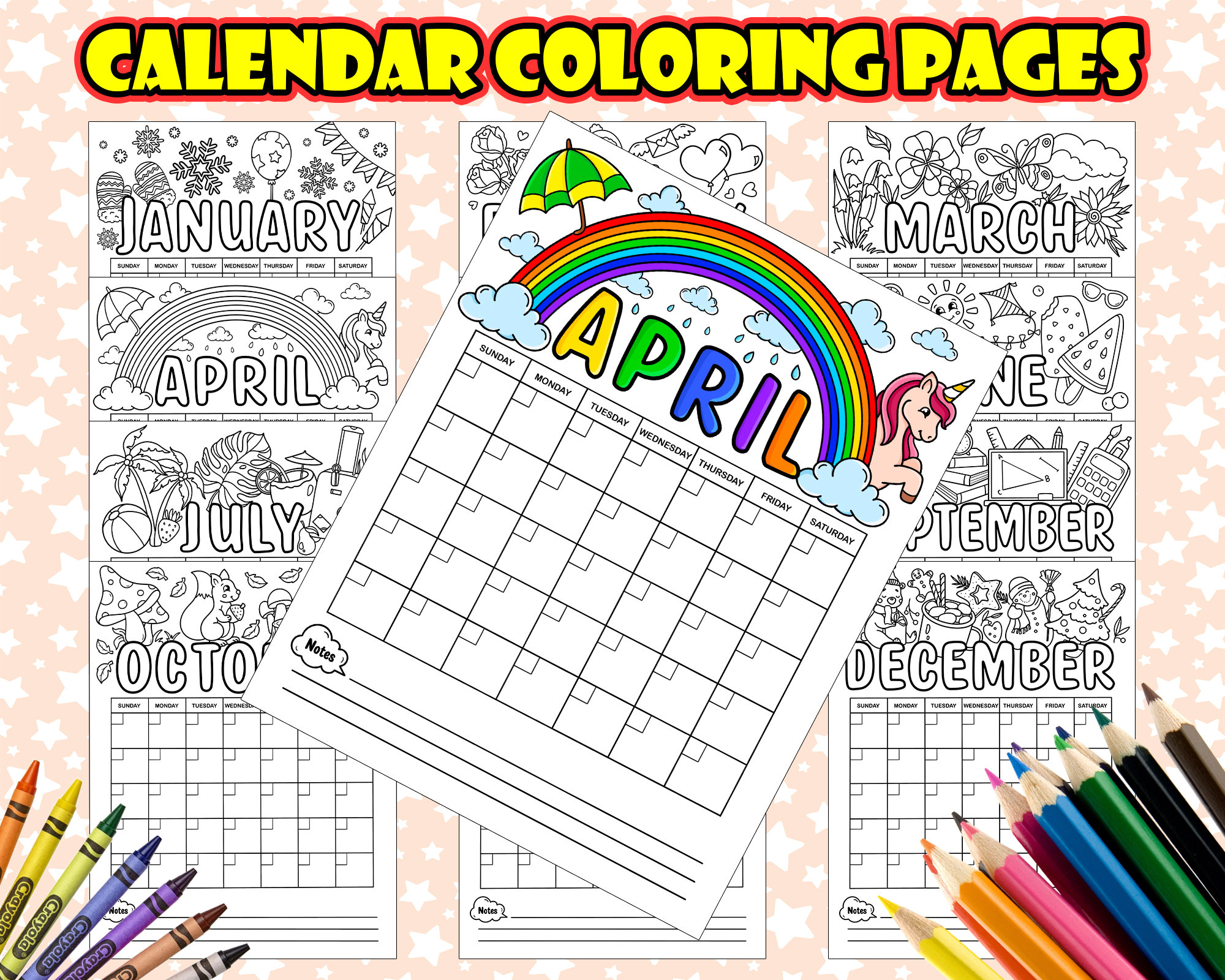 Coloring calendar