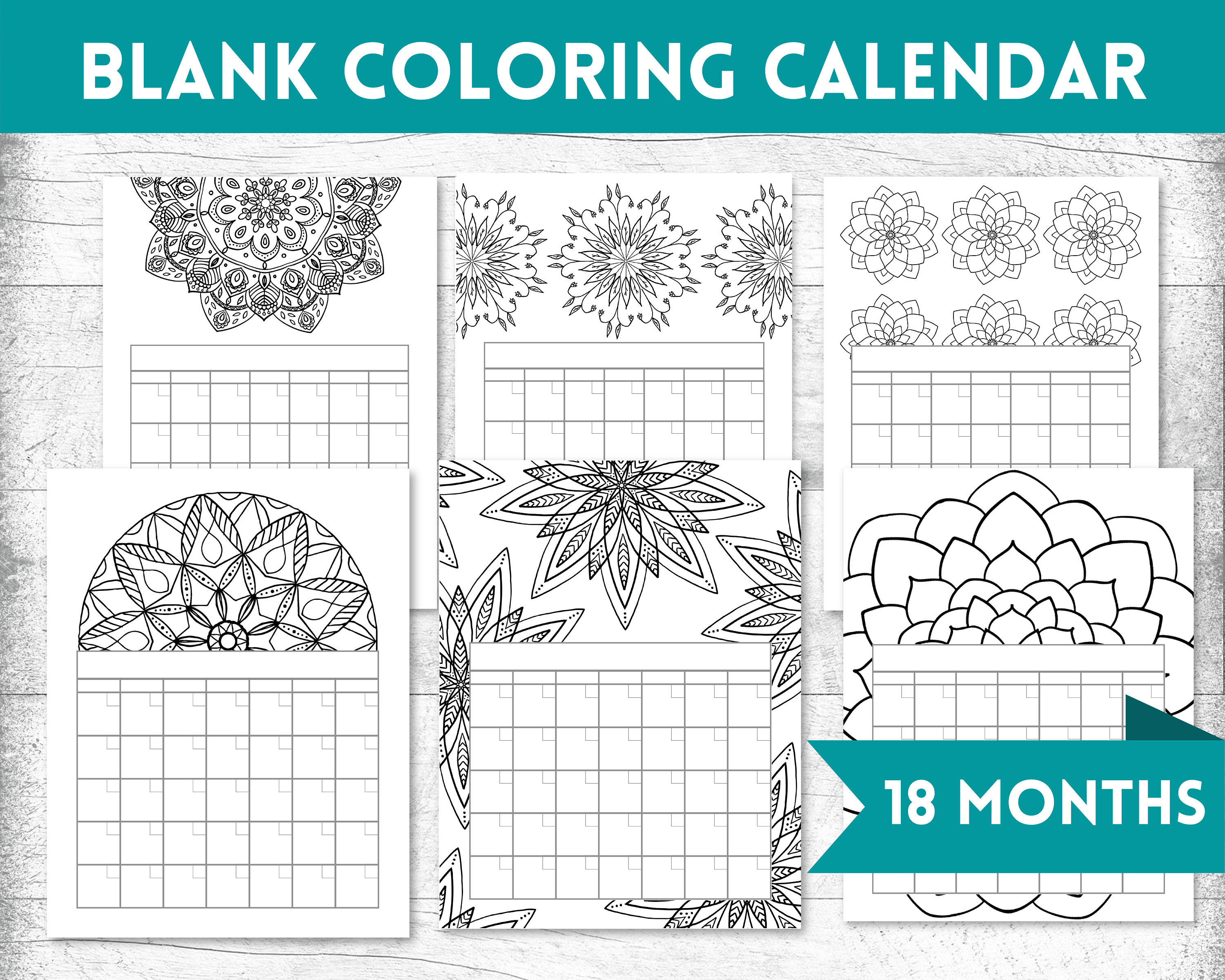 Coloring calendar