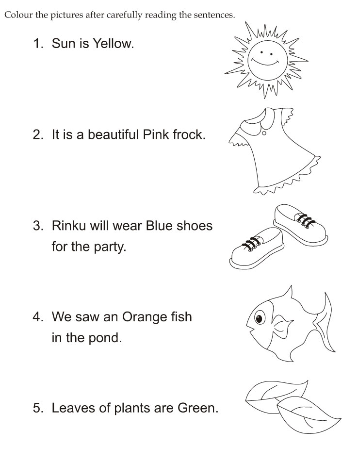 Color the pictures after carefully reading the sentences download free color the pictures after carefully reading the sentences for kids best coloring pages