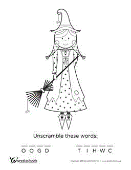 Good witch st grade reading worksheet