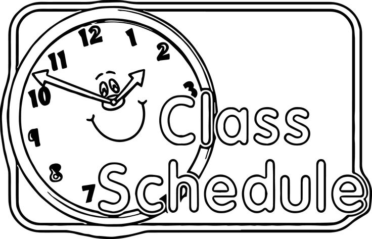 Content center sign schedule rd grade coloring page