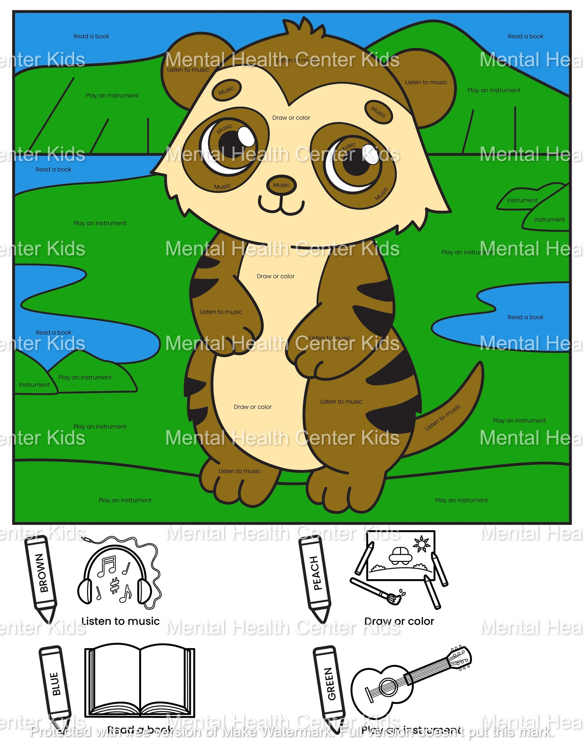 Baby animals coloring pages â mental health center kids