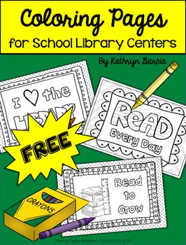 Library coloring sheets and pages for reading motivation library center elementary school library kindergarten library