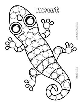 Dot coloring pages for the beginning letter sounds alphabet reading center