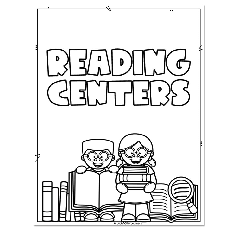 Literacy centers cover pages